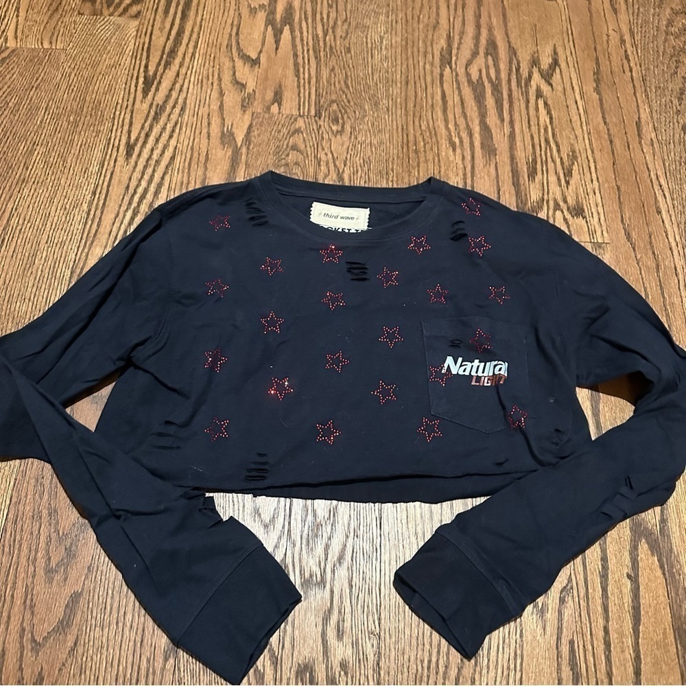 Natural Light Custom Crop Long Sleeve